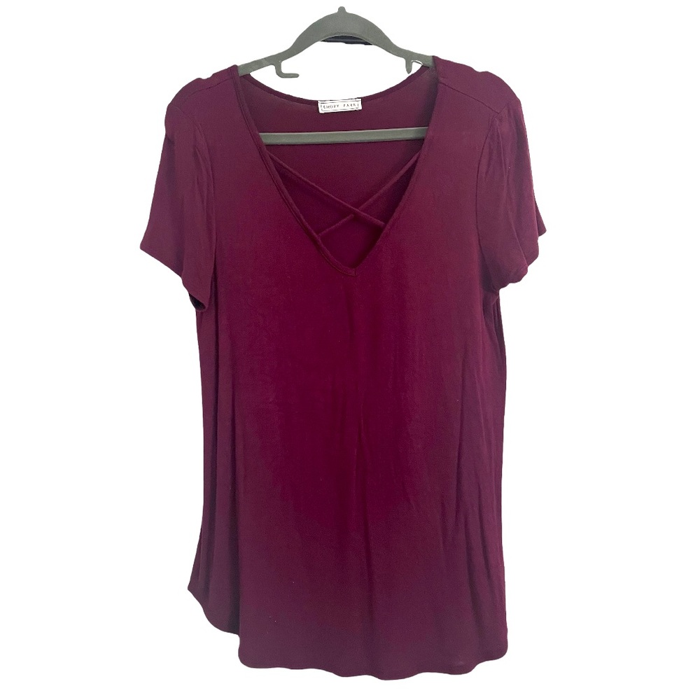 Emory Park Burgundy V-Neck T-Shirt